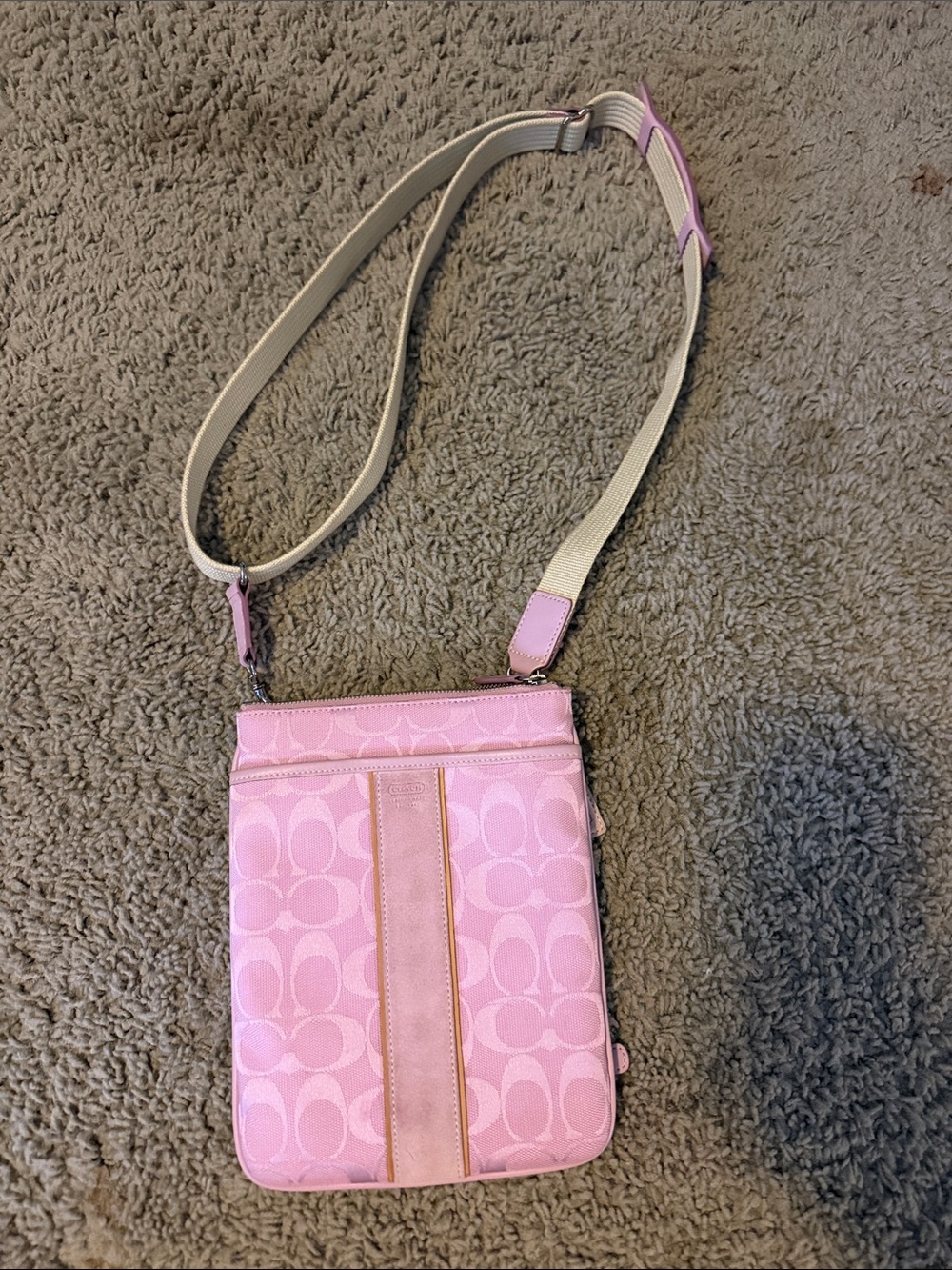 Coach Pink Signature Crossbody Bag